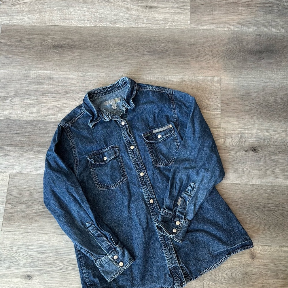 ESPRIT Denim Button-Up Shirt size US 6